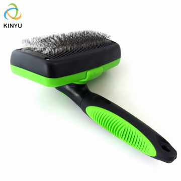 Self Cleaning Pet Hair Removal Comb Massage Dog hair brush stick Portable pet grooming brush